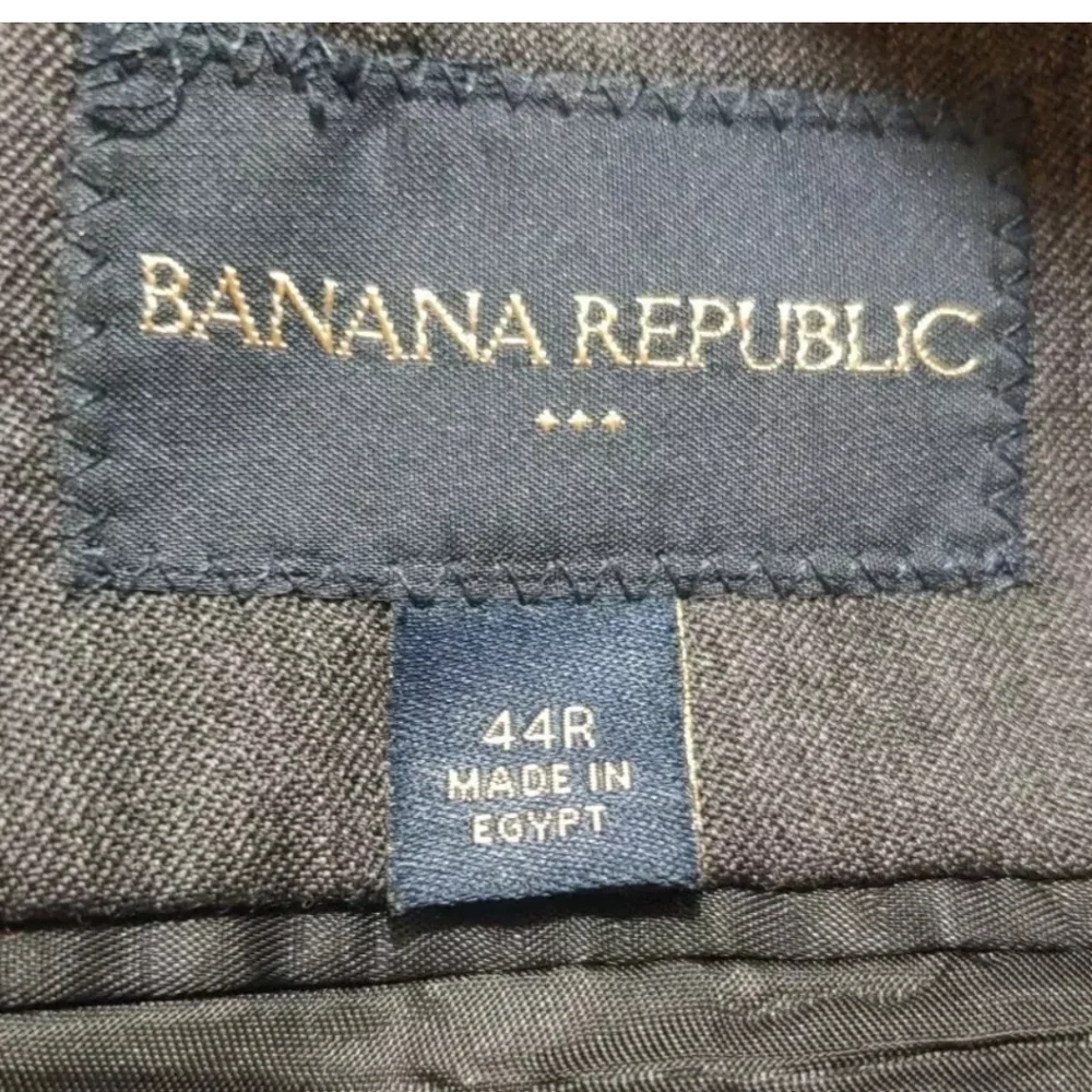 Banana Republic Sports Coat Men Sz 44R Blazer Jacket Wool 2 Button Charcoal Grey